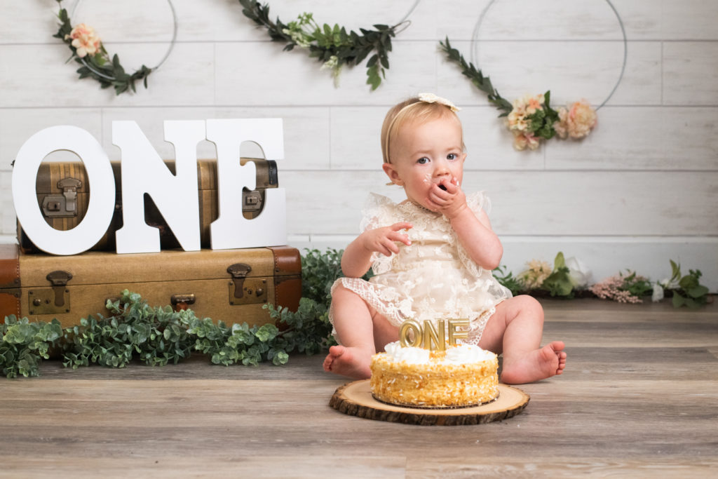 Cake Smash Photography floral rings

