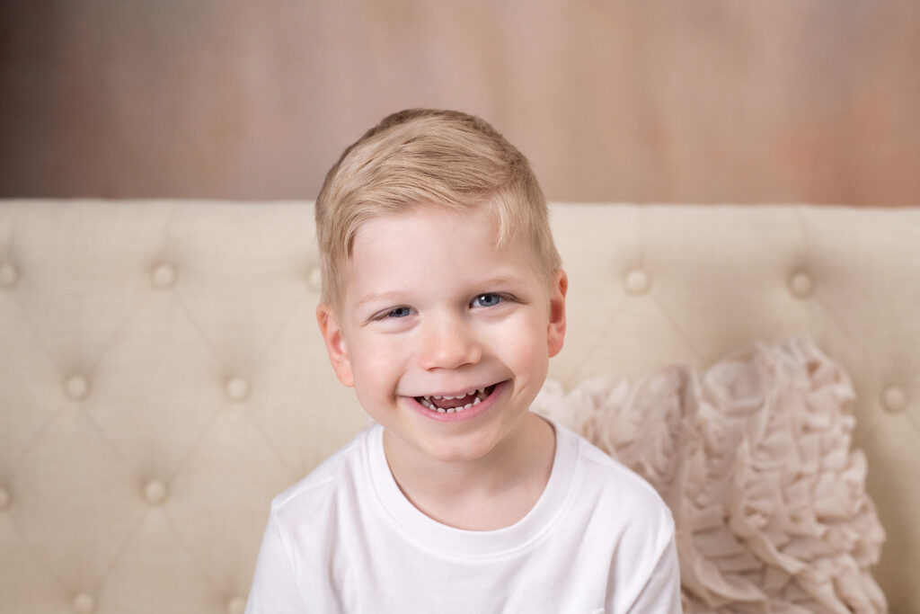 Happy smiling preschool boy